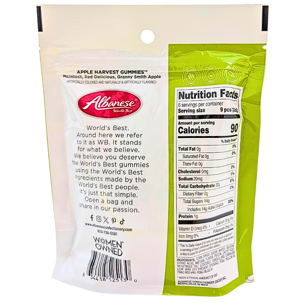 Albanese Halloween Apple Harvest Gummies - 7.5oz