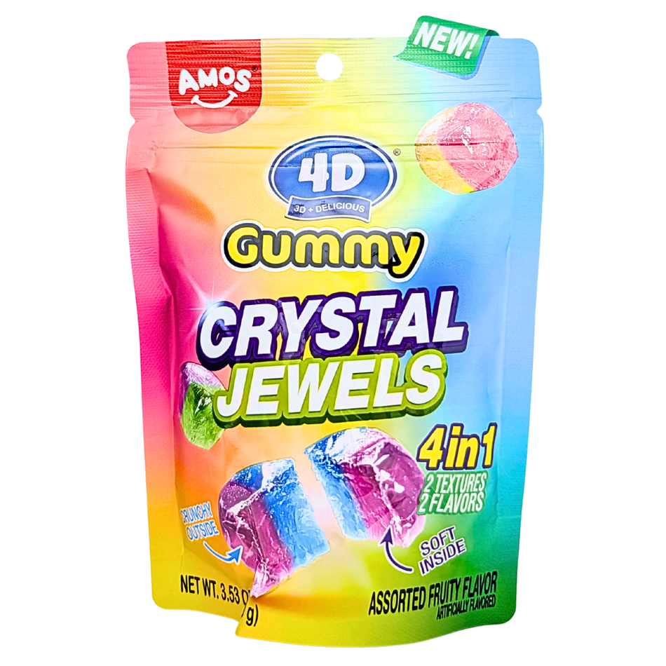 Amos 4D Gummy Crystal Jewels - 100g