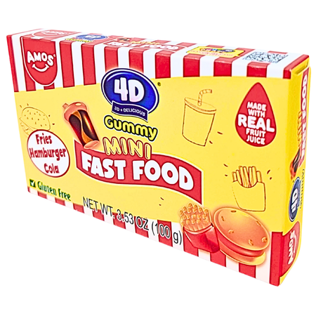 Amos 4D Mini Fast Food Gummy - 100g