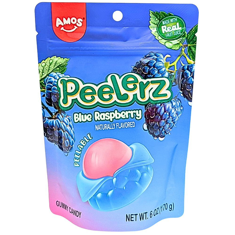 Amos Peelerz Blue Raspberry - 6oz | Candy Funhouse – Candy Funhouse CA