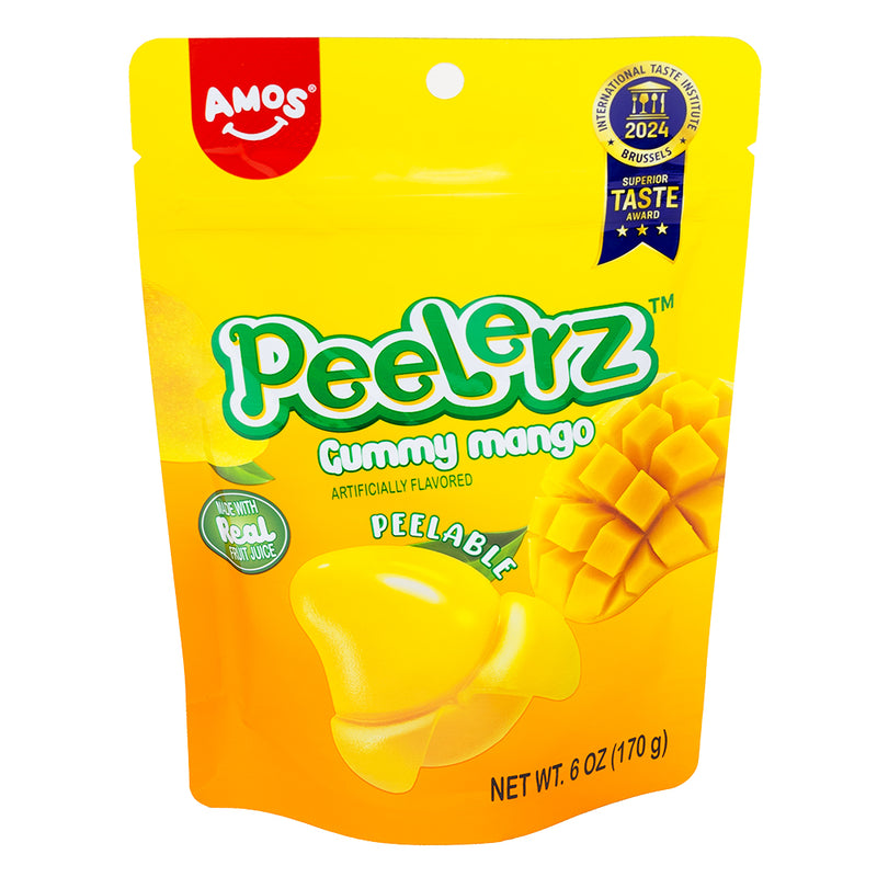 Amos Peelerz Gummy Mango - 6oz - Amos - Amos Candy - Peelerz - Peelerz Candy - Amos Peelerz - Peelerz Mango - Mango Gummy - Mango Candy