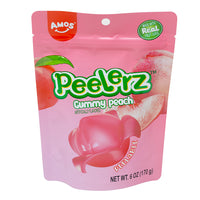 Amos Peelerz Gummy Peach - 6oz - Amos - Amos Candy - Peelerz - Peelerz Candy - Amos Peelerz - Peelerz Peach - Peach Gummy - Peach Candy