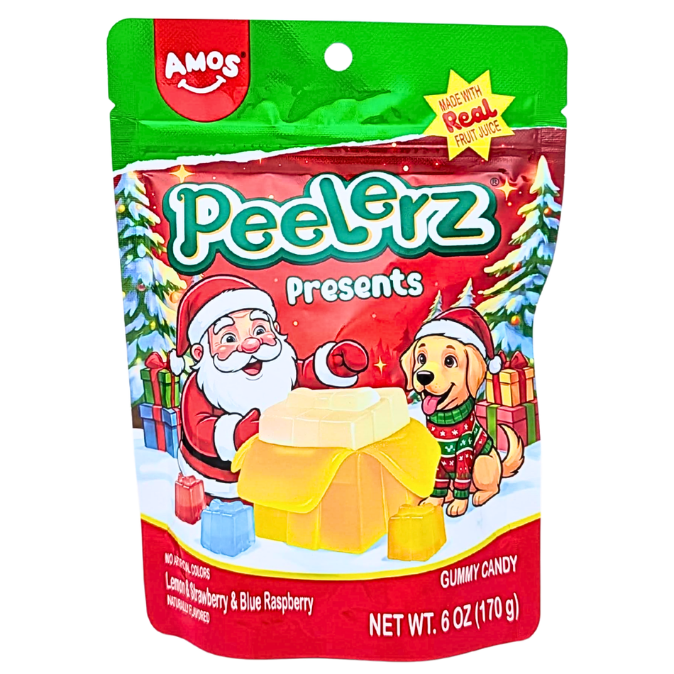 Amos Peelerz Holiday Gummy Presents - 6oz