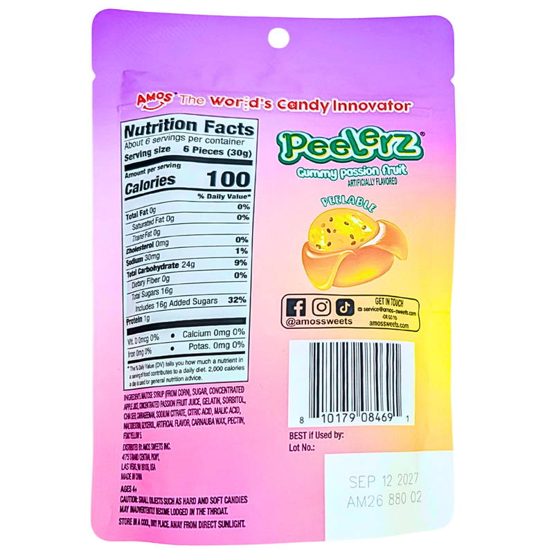 Amos Peelerz Passion Fruit - 6oz