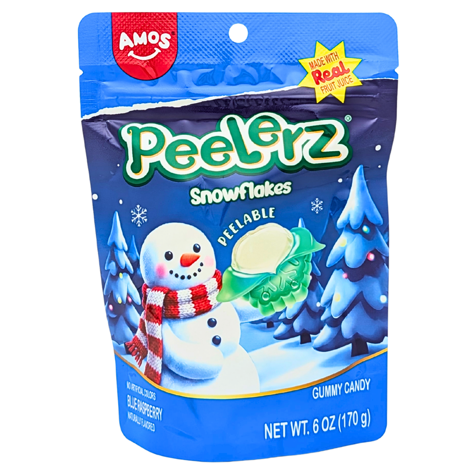 Amos Peelerz Snowflakes Holiday Gummy - 6oz