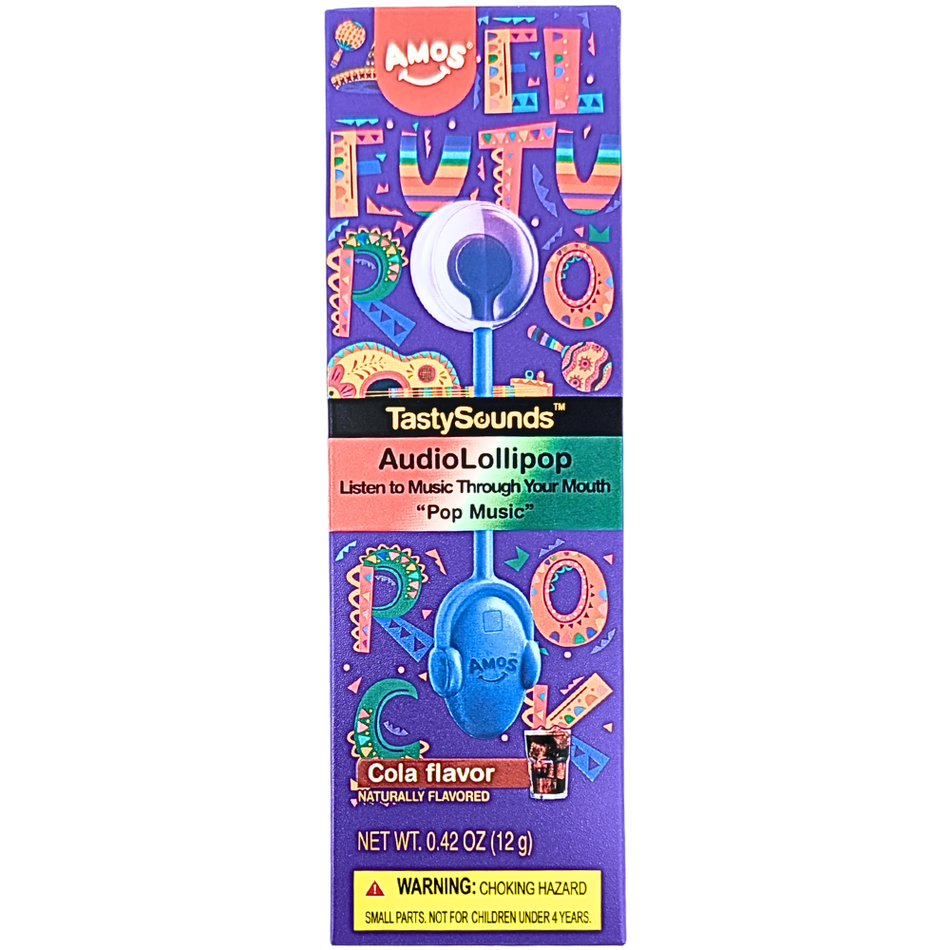 Amos TastySounds Audio Lollipop - Cola - 0.42oz