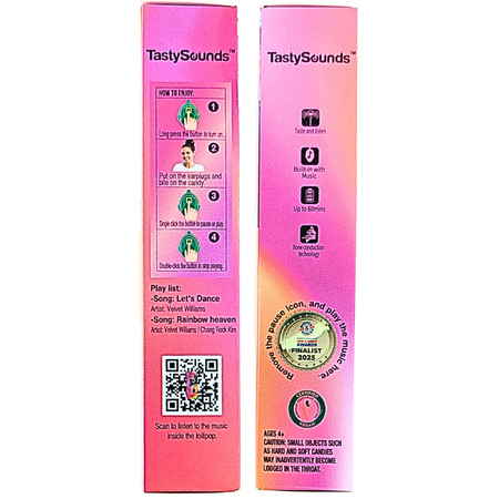 Amos TastySounds Audio Lollipop - Watermelon - 0.42oz