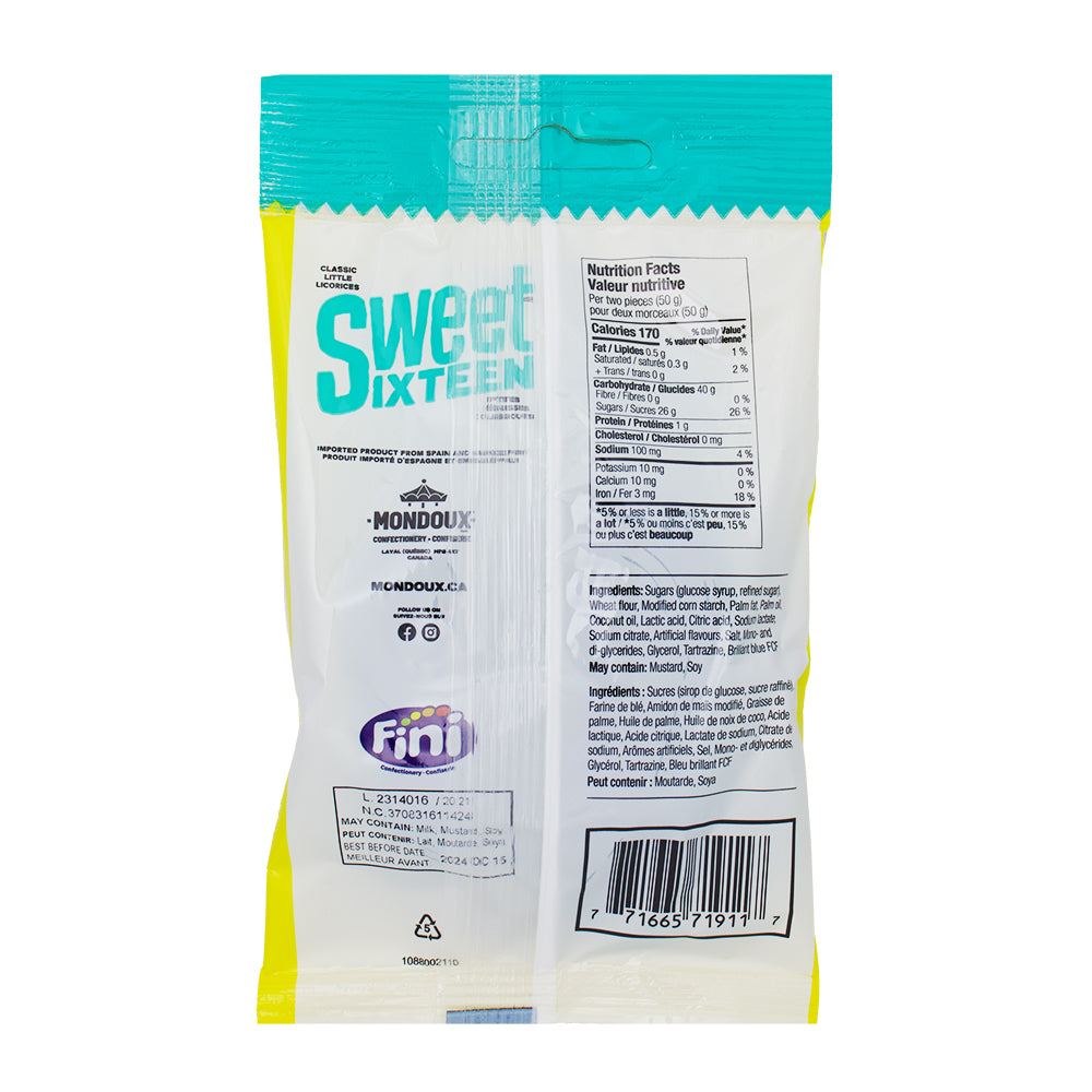 Sweet Sixteen Apple Ribbon - 125g Nutrition Facts Ingredients, sweet sixteen, sweet sixteen candy, canadian candy, canadian sweets, canadian treats