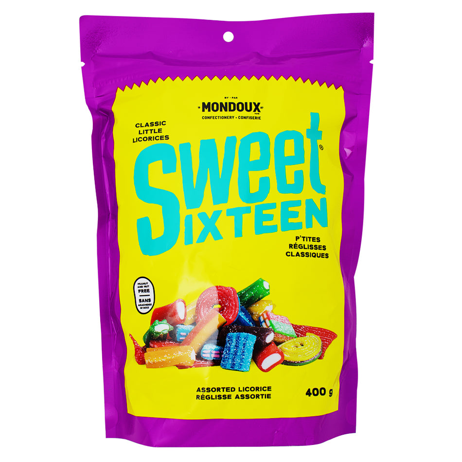 Sweet Sixteen Assorted Licorice - 400g, sweet sixteen, sweet sixteen candy, canadian candy, canadian sweets, canadian treats