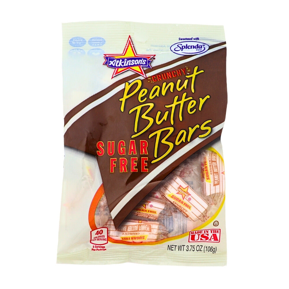 Atkinson Peanut Butter Bars Sugar Free Candy 3.75oz Candy Funhouse CA
