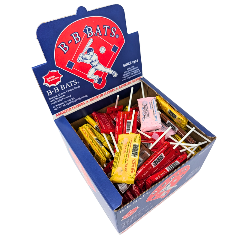 B-B Bats Taffy Lollipops - 80ct