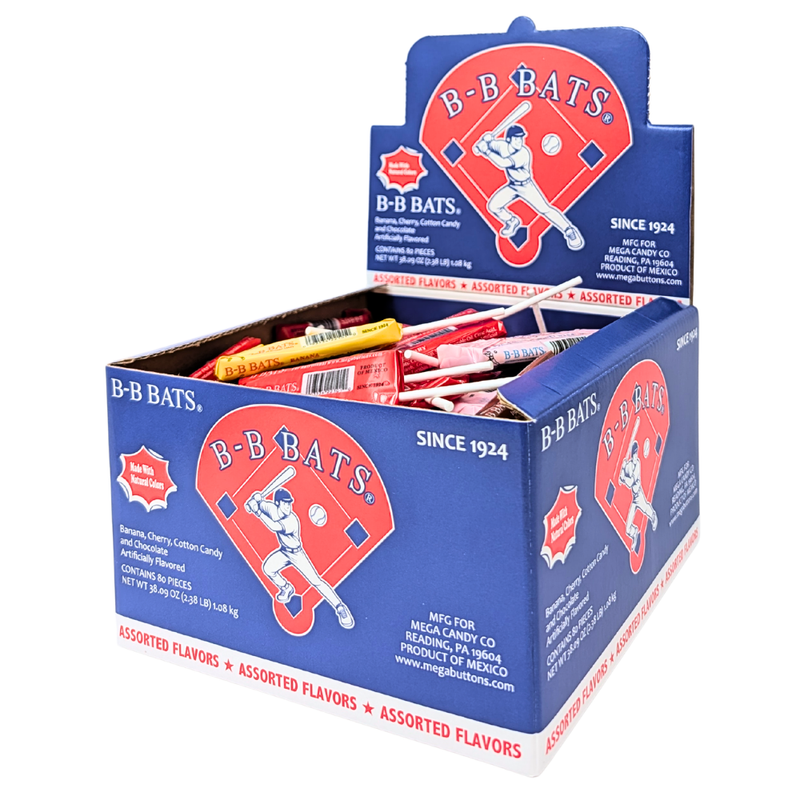 B-B Bats Taffy Lollipops - 80ct