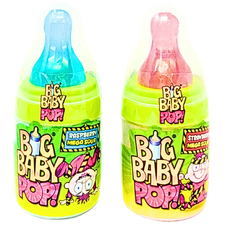 Bazooka Big Baby Pop Mega Sour (UK) - 32g
