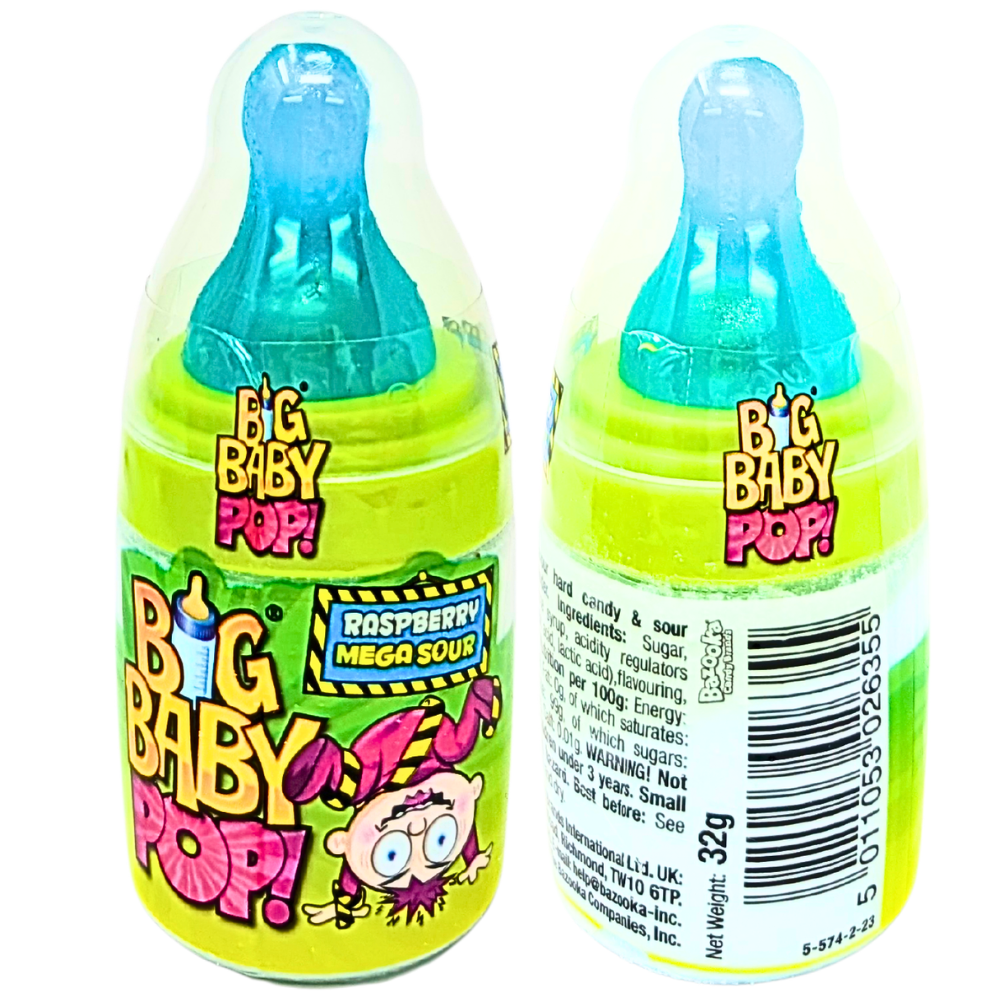 Bazooka Big Baby Pop Mega Sour (UK) - 32g