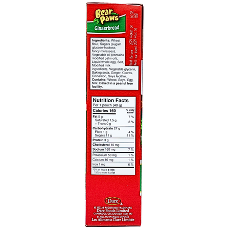 Bear Paws Gingerbread Cookies - 240g
