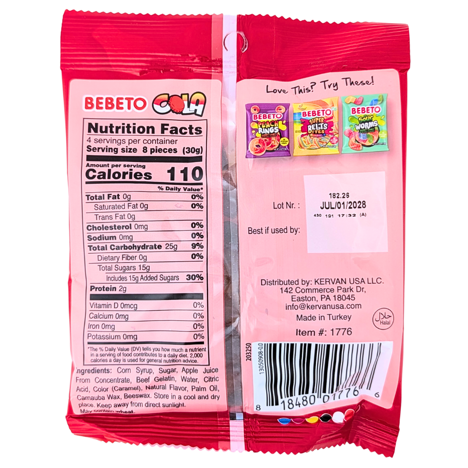 Bebeto Cola Gummy - 4oz
