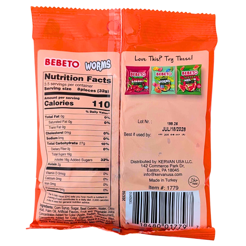 Bebeto Worms Gummy - 4oz