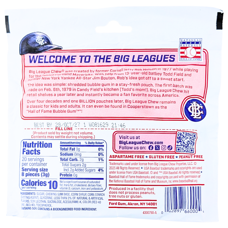 Big League Chew Outta Here Original Boy