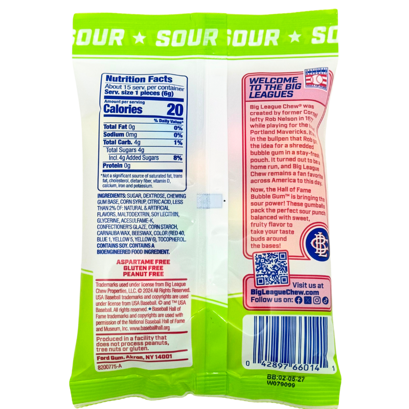Big League Chew Sour Gumballs - 3oz