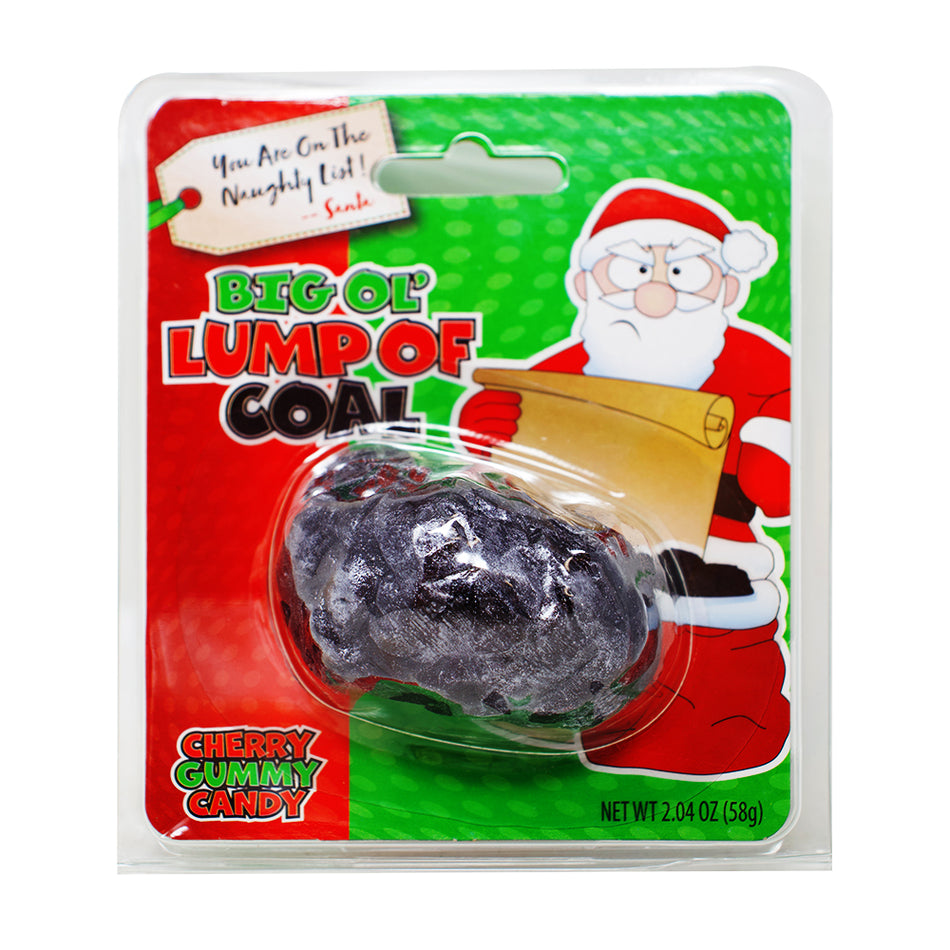 Big Ol' Lump of Coal Gummy - 2.04oz - Big Ol' Lump of Coal Gummy - Christmas Gummy Candy - Naughty or Nice Treat - Holiday Prank Candy - Festive Gummy Shapes - Quirky Christmas Candy - Stocking Stuffer Ideas - Humorous Holiday Treats - Christmas Candy - Christmas Treats