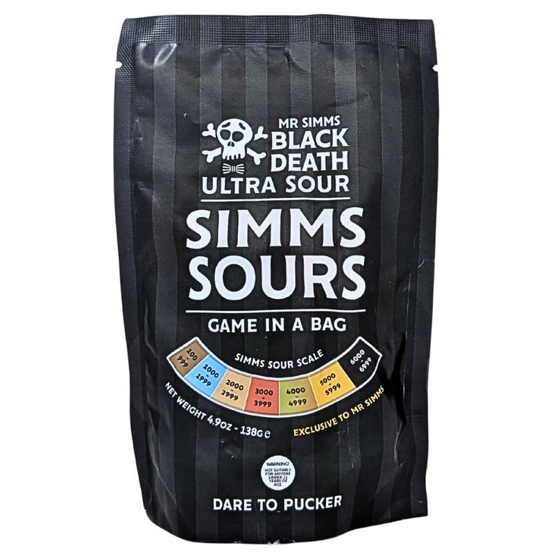 Black Death Ultra Sour Simms Sours (UK) - 138g