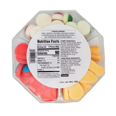 Frankford Body Parts Gummy Candy Party Tray - 400g   Nutrition Facts Ingredients - Frankford - Gummy - Gummy Candy - Gummies - Halloween Candy - Gag Gift - Body Parts Candy - Eye Ball Candy - Body Part Candy - Halloween Gummies