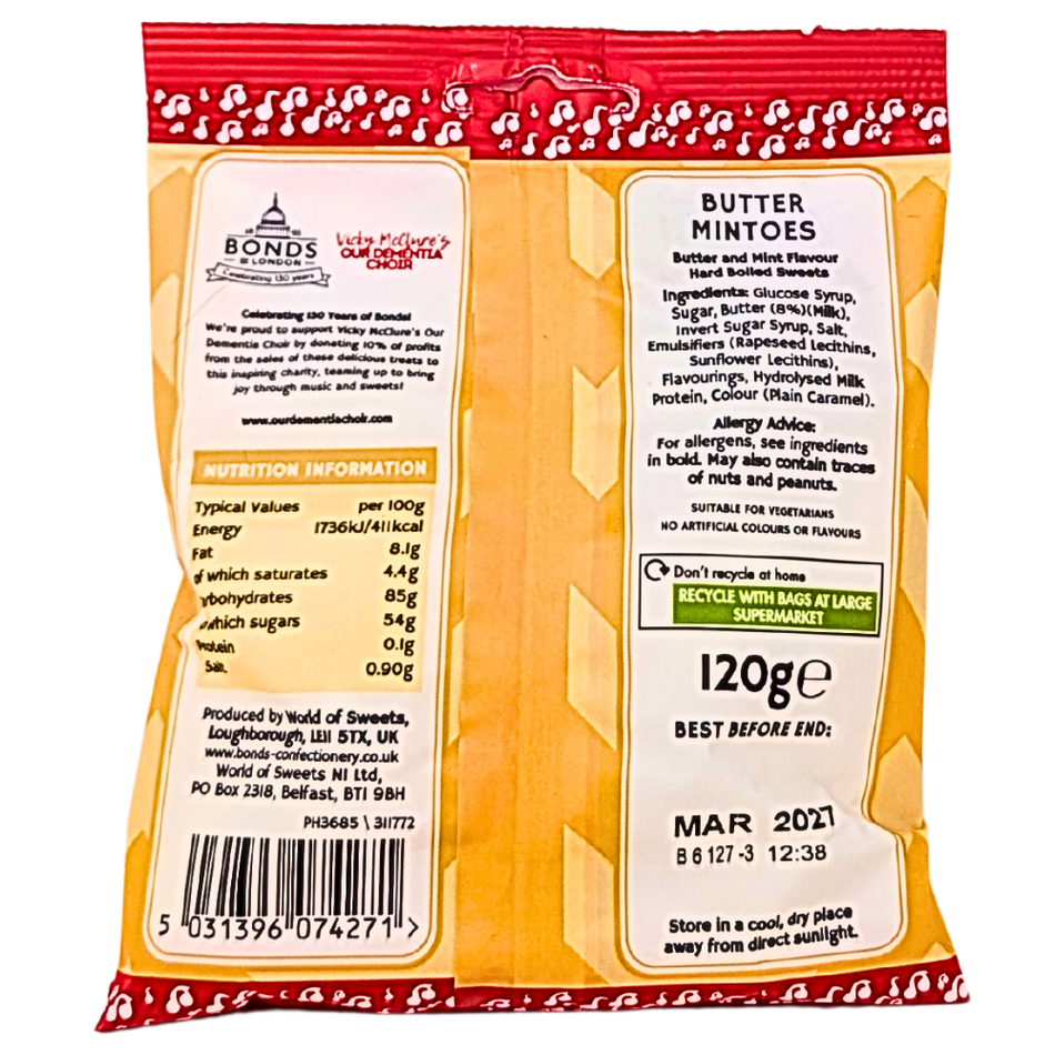 Bonds Butter Mintoes (UK) - 120g