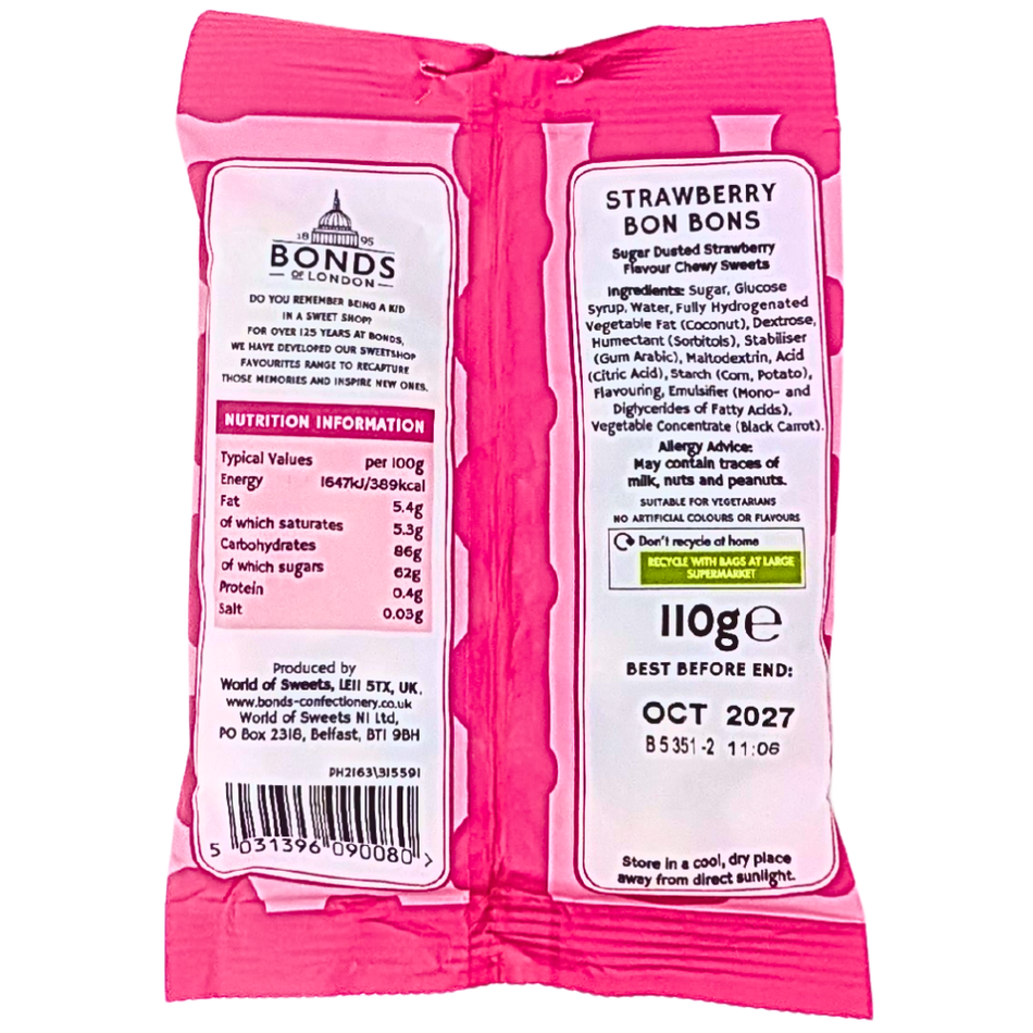 Bonds Strawberry Bon Bons (UK) - 110g