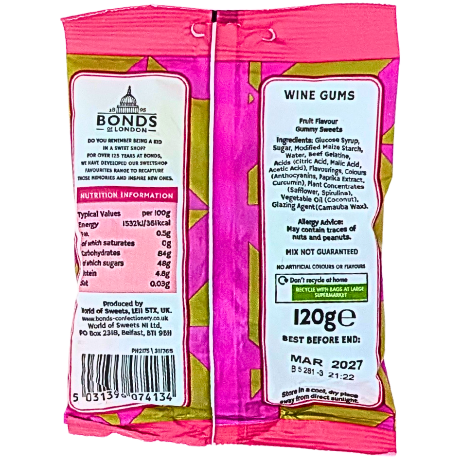 Bonds Wine Gums (UK) - 120g