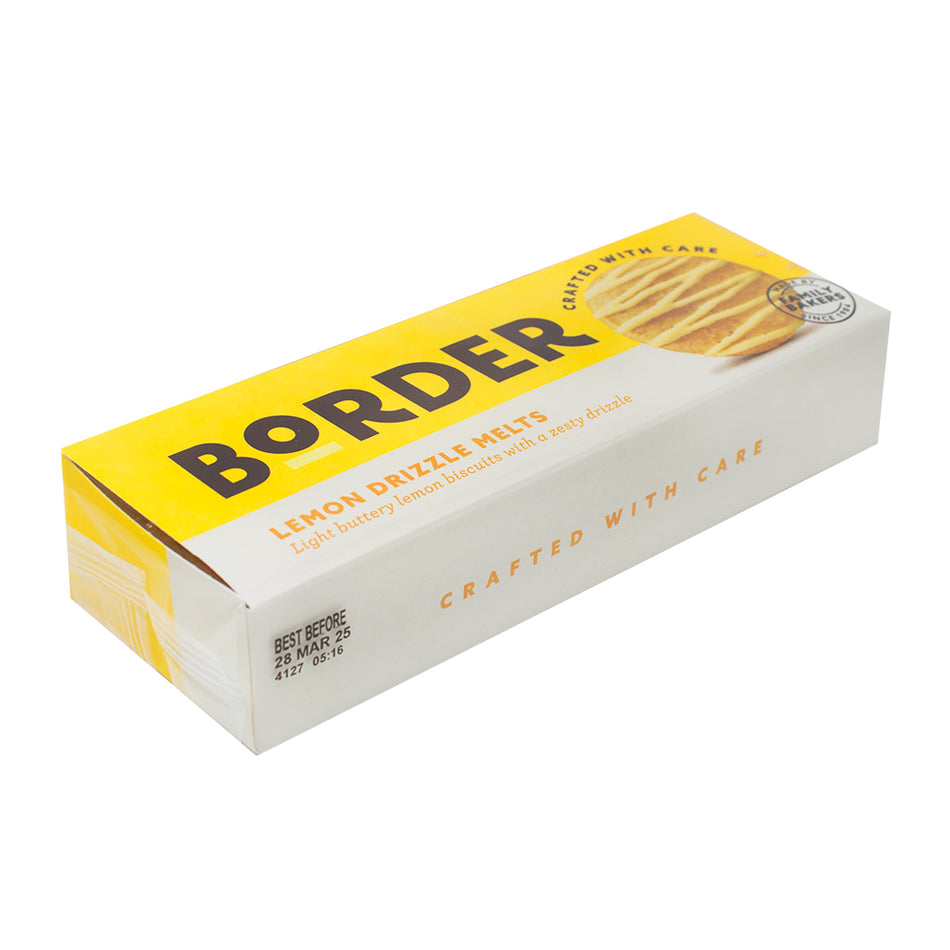 Border Lemon Drizzle Melts (UK) - 150g - British Cookies - Border Cookies - Border Lemon Drizzle Melts - Lemon Cookies - Lemon Snacks - UK Snacks - British Snacks