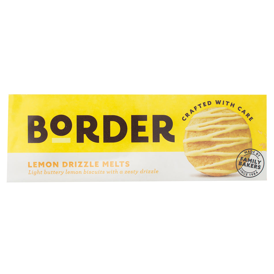 Border Lemon Drizzle Melts (UK) - 150g - British Cookies - Border Cookies - Border Lemon Drizzle Melts - Lemon Cookies - Lemon Snacks - UK Snacks - British Snacks