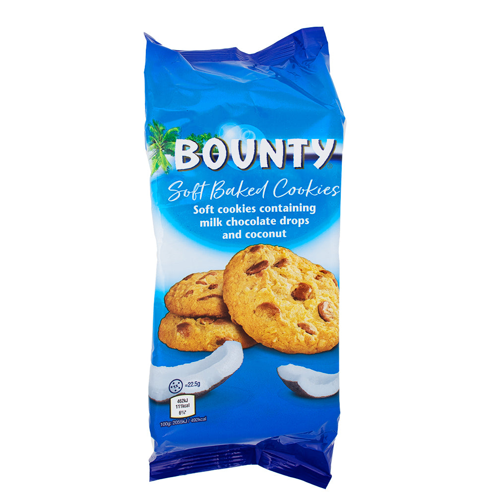 Bounty Soft Baked Cookies (UK) - 180g - Bounty - Bounty Bar - Bounty Chocolate Bar - UK Chocolate - UK Candy - Bounty Soft Baked Cookies - Bounty Cookies - Soft Baked Cookies - UK Snacks - Chocolate Chip Cookies