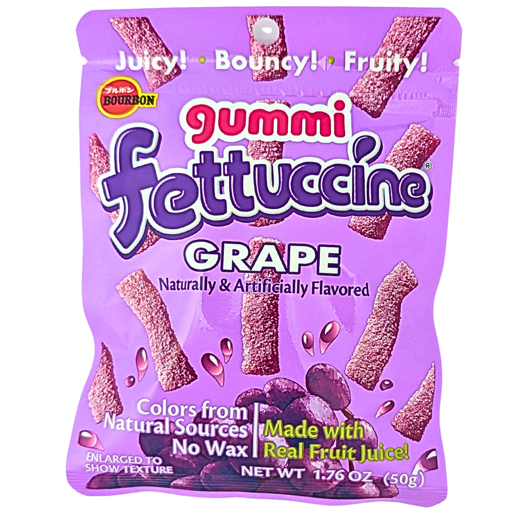 Bourbon Fettuccine Italian Grape Gummy Strips (Japan) - 50g