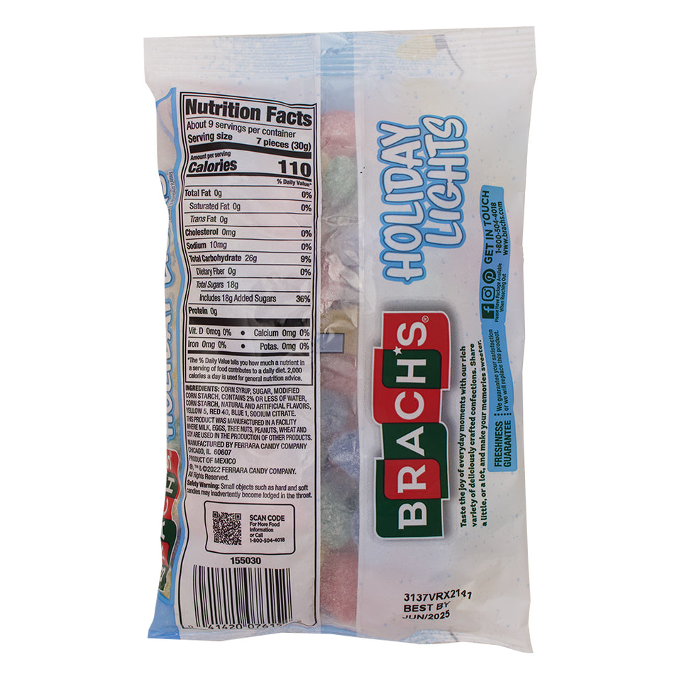 Brach's Jelly Holiday Lights - 10oz - Brach's candy - jelly candies - Christmas candy - gingerbread house - stocking stuffer - Santa claus - North Pole