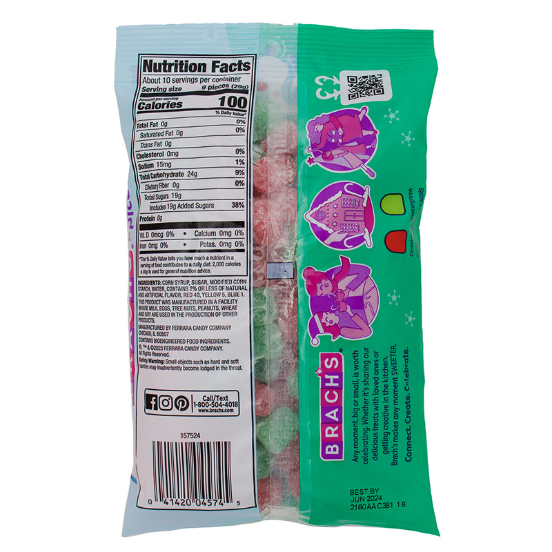 Brach's Holiday Spicettes - 10oz Nutrition Facts Ingredients - Brach's Holiday Spicettes - Festive Gumdrop Candy - Holiday Spice Flavours - Christmas Candy Delights - Seasonal Sweet Treats - Spiced Gumdrops - Cinnamon and Clove Candy - Holiday Dessert Decorating - Christmas Candy Gift Ideas - Christmas Candy - Christmas Treats