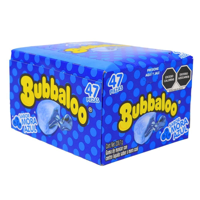 Bubbaloo Mora Azul (Blueberry) Liquid Filled Bubblegum - 47ct Box