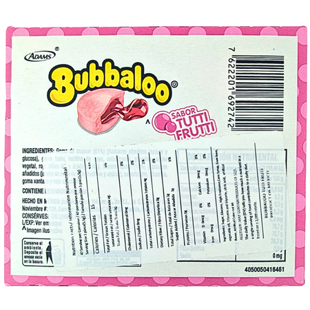 Bubbaloo Liquid Filled Bubblegum Tutti Frutti - 239.7g