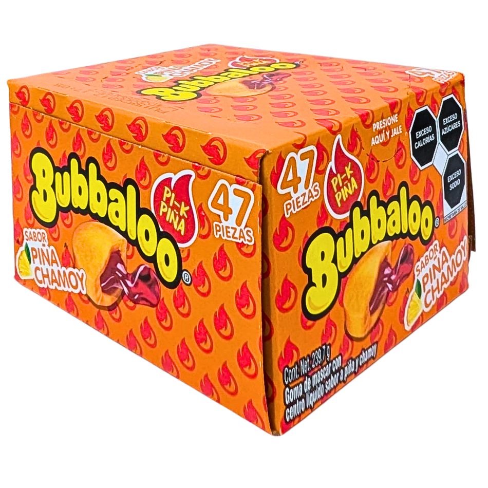 Bubbaloo Liquid Filled Bubblegum Pik Pina - 47ct