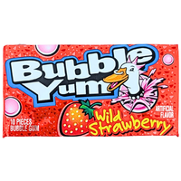 Bubble Yum Wild Strawberry Bubble Gum - 10pc