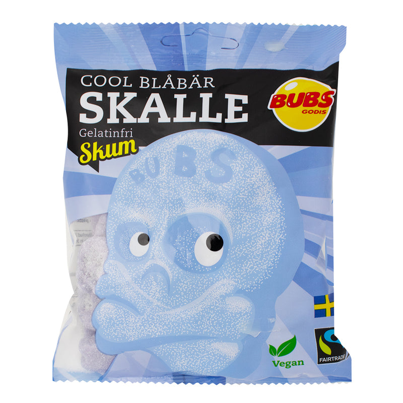 Bubs Cool Blueberry Sour Skulls - 90g
