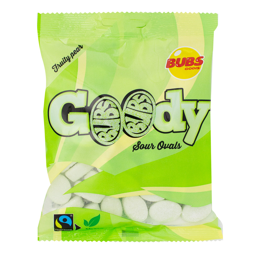 Bubs Goody Sour Pear Ovals - 90g