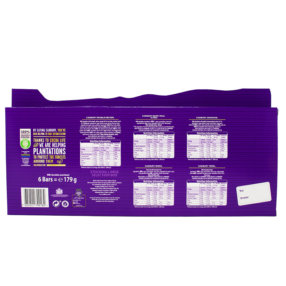Cadbury Stocking Selection Box (UK) - 179g Nutrition Facts Ingredients
