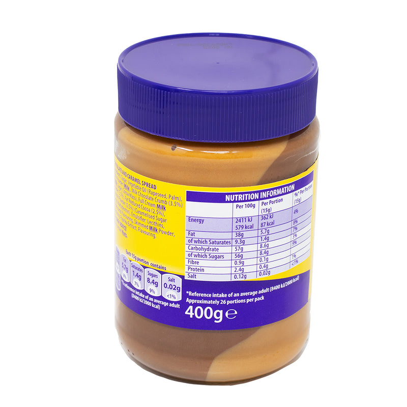 Cadbury Caramel Spread (UK) - 400g  Nutrition Facts Ingredients