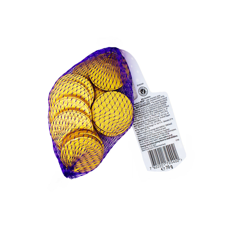 Cadbury Dairy Milk Chocolate Coins - 70g Nutrition Facts Ingredients - Cadbury chocolate coins - Dairy Milk chocolate treats - Holiday chocolates - Festive chocolate gifts - Christmas stocking fillers - Chocolate coin sweets - Seasonal chocolate delights - UK chocolate treats - Holiday candy coins - Festive chocolate goodies