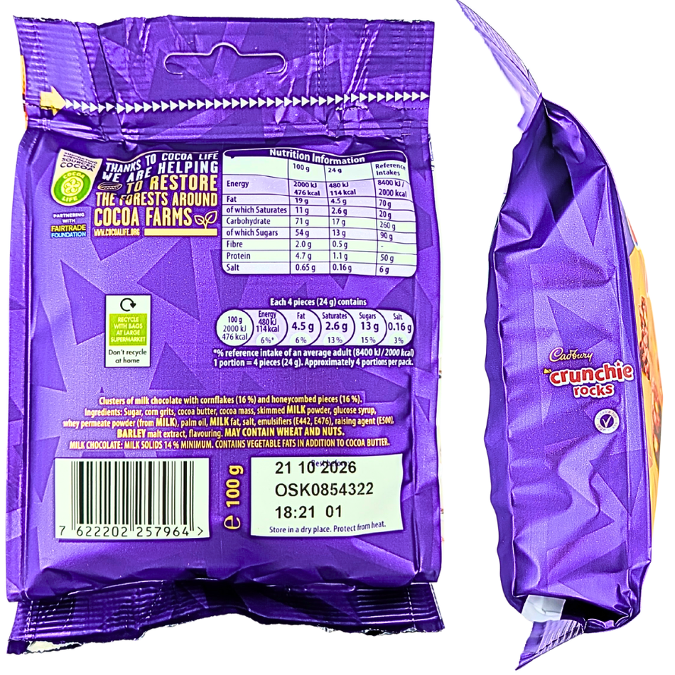 Cadbury Crunchie Rocks UK - 100g