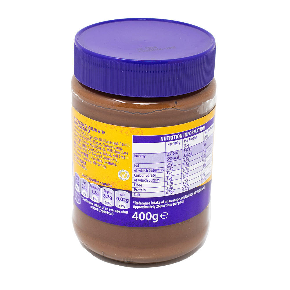 Cadbury Crunchie Spread with Crunchie Bits (UK)- 400g  Nutrition Facts Ingredients