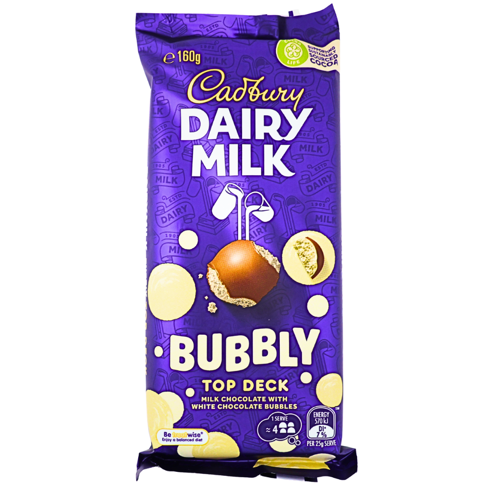 Dairy Milk Bubbly Top Deck (Aus) - 160g