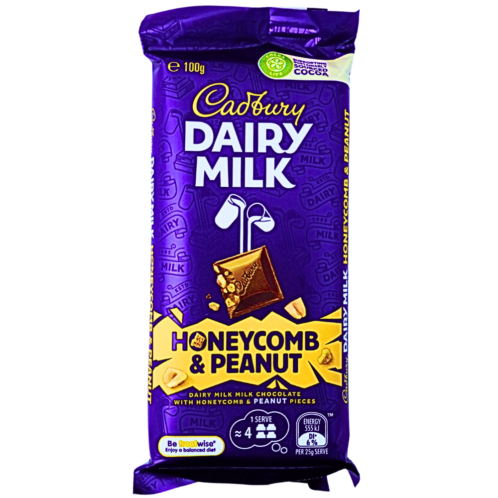 Dairy Milk Honeycomb & Peanut (Aus) - 100g