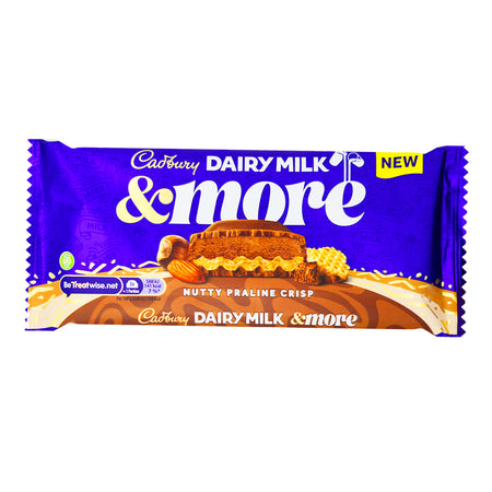 Cadbury Dairy Milk & More Nutty Praline Crisp - 180g - Cadbury - Cadbury Chocolate - UK Chocolate - British Chocolate - Milk Chocolate