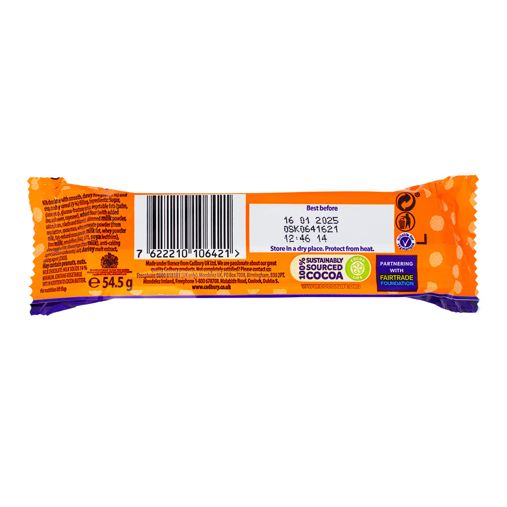 Cadbury Double Decker Chocolate Bar (UK) - 54.5g  Nutrition Facts Ingredients